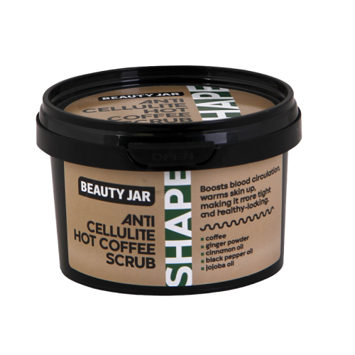Beauty Jar SHAPE “ANTI-CELLULITE HOT COFFEE SCRUB” Hot Scrub Με Καφέ Kατά Της Κυτταρίτιδας 250gr